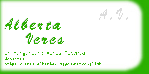 alberta veres business card